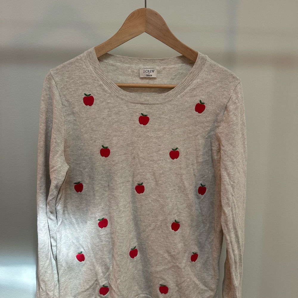 J. Crew Apple Print Sweater